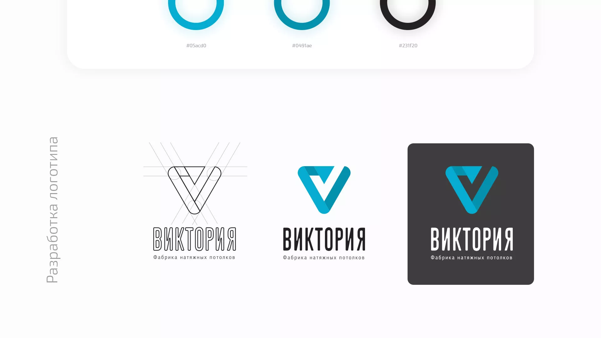 Разработка фирменного стиля компании по продаже и установке натяжных потолков в Зуевке