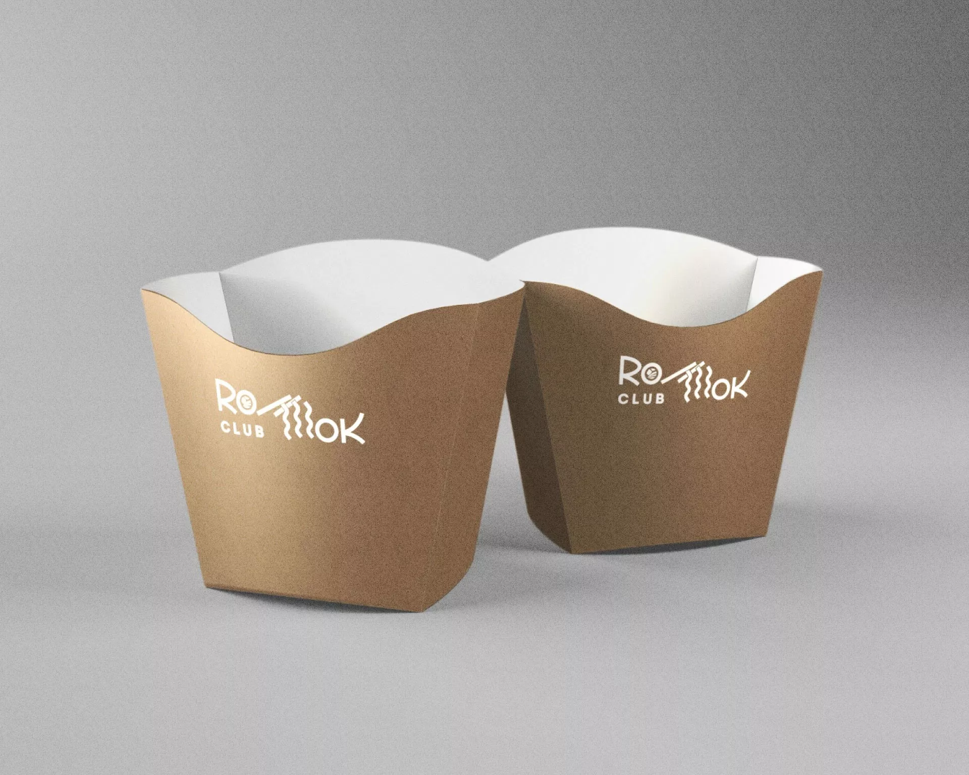 Создание дизайна упаковки суши-бара «Roll Wok Club» в Зуевке